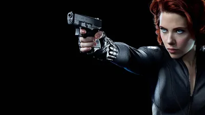Crisp Scarlett Wallpaper Black/Dark Wallpaper 4K 1920x1080 Scarlett, Johansson, As, Black, Widow, Showcasing, Her, Iconic, Look, Avengers, Movies, Aiming, Gray, Ultrawide, Full HD