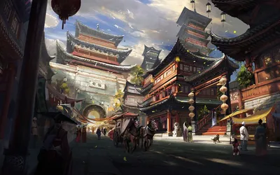 Vibrant Fantasy Cityscape World Wallpaper 4K 1680x1050 A, Vibrant, Fantasy, Cityscape, With, Towering, Ornate, Buildings, Bustling, Streets, Under, Bright, Gray, Ultrawide
