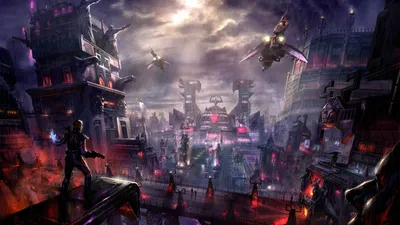 Futuristic Sci Cityscape Towering Buildings World Wallpaper 4K 1920x1080 Futuristic, Sci‑fi, Cityscape, With, Towering, Buildings, Glowing, Neon, Lights, Flying, Vehicles, Under, Gray, White, Ultrawide, Full HD