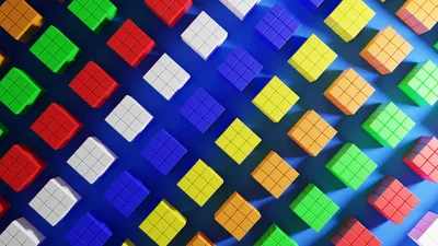 Calm Colorful Wallpaper Abstract Wallpaper 4K 1920x1080 Colorful, Cubes, White, Ultrawide, Full HD