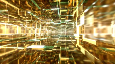 Dreamy Bright Wallpaper Abstract Wallpaper 4K 1920x1080 A, Bright, Abstract, Hd, Desktop, Wallpaper, Showcasing, Tunnel, Made, Yellow, Square, Tiles, White, Ultrawide, Full HD