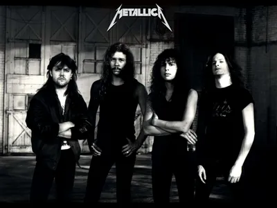 Black White Iconic Band Black/Dark Wallpaper 4K 1366x1024 Black, And, White, Hd, Wallpaper, Featuring, The, Iconic, Band, Metallica, Showcasing, Four, Gray, Brown, Landscape