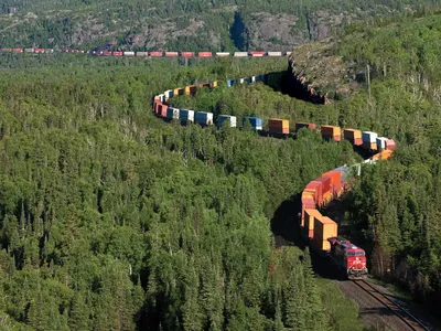Red Freight Train Cars Wallpaper 4K 3500x2625 Hd, Pc, Desktop, Wallpaper, And, Background, A, Red, Freight, Train, Vehicle, Snakes, Gray, Landscape, QHD