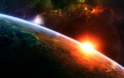 Misty Sci Wallpaper Space Wallpaper 4K 1920x1200 A, Stunning, Hd, Sci‑fi, Wallpaper, Showcasing, Vibrant, Sunrise, Over, Distant, Planet, Illuminated, White, Purple, Ultrawide, Full HD
