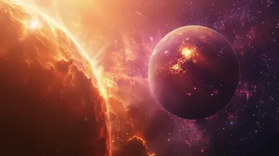 Dark Vibrant Wallpaper Space Wallpaper 4K 2912x1632 Hd, Pc, Desktop, Wallpaper, Featuring, A, Vibrant, Space, Scene, Glowing, Nebula, Detailed, Purple, Orange, Ultrawide, QHD