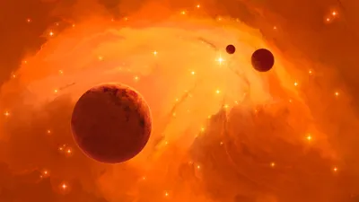 Radiant Fiery Wallpaper Space Wallpaper 4K 3840x2160 4k, Ultra, Hd, Pc, Desktop, Wallpaper, Fiery, Orange, Sci‑fi, Scene, Glowing, Nebula, Red, Ultrawide