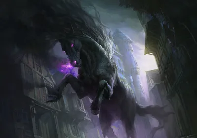 Dark Fantasy Theme Black/Dark Wallpaper 4K 1920x1351 Hd, Desktop, Wallpaper, Featuring, A, Dark, Fantasy, Theme, Menacing, Black, Horse, Eyes, White, Gray, Landscape, Full HD