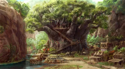Fantasy City Depicting Large Ancient World Wallpaper 4K 3257x1807 Hd, Fantasy, City, Desktop, Wallpaper, Depicting, A, Large, Ancient, Tree, Wooden, Buildings, Gray, Ultrawide, QHD