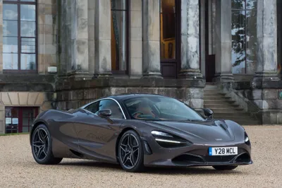 Vibrant Sleek Wallpaper Cars Wallpaper 4K 4096x2732 A, Sleek, Silver, Mclaren, 720s, Supercar, Parked, Elegantly, Front, Impressive, Architectural, Backdrop, Gray, Landscape, 4k