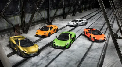Lineup Vibrant Mclaren Supercars Cars Wallpaper 4K 4096x2259 A, Lineup, Of, Vibrant, Mclaren, Supercars, Including, The, 675lt, 650s, 12c, Showcased, White, Gray, Ultrawide, 4k