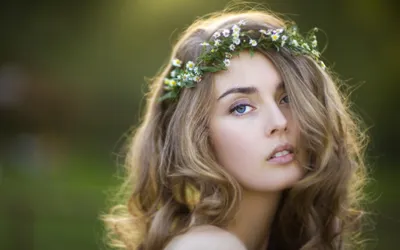 Serene Definition Wallpaper Abstract Wallpaper 4K 1920x1200 A, High-definition, Desktop, Wallpaper, Featuring, Woman, With, Flowing, Hair, Floral, Headband, Captured, White, Gray, Ultrawide, Full HD
