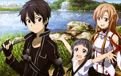 Kirito Asuna Yuuki Nature Wallpaper 4K 4069x2552 Kirito, Asuna, Yuuki, And, Yui, From, Sword, Art, Online, Depicted, Vibrant, Desktop, White, Ultrawide, 4k