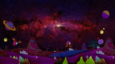 Colorful Rick Morty Space Wallpaper 4K 1920x1080 Hd, Desktop, Wallpaper, Featuring, A, Colorful, Rick, And, Morty-inspired, Alien, Landscape, Planets, Brown, Ultrawide, Full HD