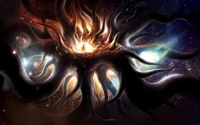 Epic Depicting Wallpaper Space Wallpaper 4K 1920x1200 Hd, Desktop, Wallpaper, Depicting, Azathoth, A, Dark, Cosmic, Creature, Lovecraft, Mythos, Surrounded, White, Brown, Ultrawide, Full HD