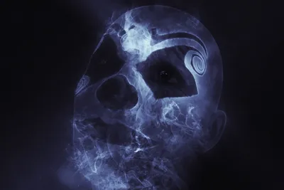 Mystical Dark Themed Clown Black/Dark Wallpaper 4K 1920x1280 Hd, Desktop, Wallpaper, Featuring, A, Mystical, Dark-themed, Clown, Face, Eerie, Blue, Smoke, Gray, Brown, Landscape, Full HD