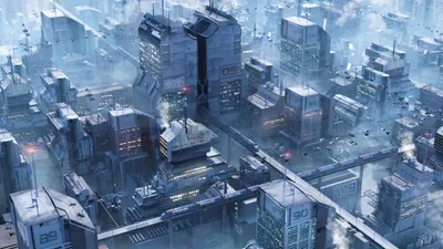 Futuristic Sci Cityscape World Wallpaper 4K 2560x1440 Futuristic, Sci‑fi, Cityscape, With, Towering, Skyscrapers, And, Elevated, Highways, Depicted, Detailed, Desktop, Gray, Ultrawide, QHD
