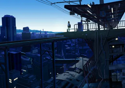 Crisp Anime Wallpaper World Wallpaper 4K 2480x1748 Hd, Anime, Cityscape, Wallpaper, Featuring, A, Lone, Figure, Standing, Futuristic, Elevated, Platform, Pink, Gray, White, Landscape, Full HD