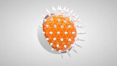 Abstract Orange Sphere Abstract Wallpaper 4K 1920x1080 Hd, Pc, Desktop, Wallpaper, Featuring, An, Abstract, 3d, Orange, Sphere, White, Triangular, Ultrawide, Full HD