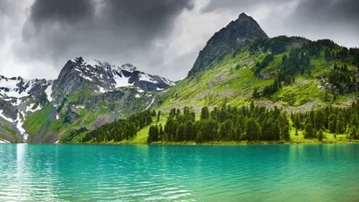 Calm Vibrant Wallpaper Nature Wallpaper 4K 2560x1440 Hd, Wallpaper, Featuring, A, Vibrant, Lake, With, Turquoise, Waters, Bordered, Lush, Greenery, White, Gray, Ultrawide, QHD
