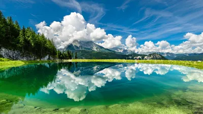 Bright Breathtaking Wallpaper Nature Wallpaper 4K 2560x1440 Hd, Desktop, Wallpaper, Featuring, A, Breathtaking, Nature, Scene, Clear, Mountain, Lake, Reflecting, Red, Ultrawide, QHD