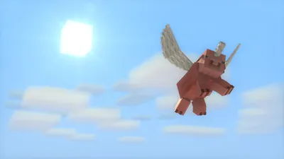 Sleek Minecraft Wallpaper Games Wallpaper 4K 1920x1080 Hd, Desktop, Wallpaper, From, Minecraft, Depicting, A, Flying, Pig, Wings, Against, Clear, Gray, Pink, White, Ultrawide, Full HD