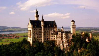 Bold Man Wallpaper Nature Wallpaper 4K 2360x1335 Hd, Desktop, Wallpaper, Featuring, The, Man-made, Neuschwanstein, Castle, Perched, Lush, Green, Hill, White, Ultrawide, Full HD