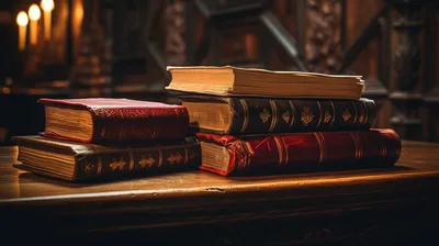 Stack Vintage Books Wooden Table Abstract Wallpaper 4K 2912x1632 Hd, Desktop, Wallpaper, Of, A, Stack, Vintage, Books, Wooden, Table, Blurred, Library, Orange, Brown, Purple, Ultrawide, QHD