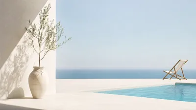 Minimalist Summer Sunlit Minimal Wallpaper 4K 3840x2160 Minimalist, Summer, 4k, Ultra, Hd, Pc, Desktop, Wallpaper, Sunlit, White, Terrace, Vase, Ultrawide