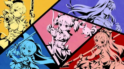 Vibrant Artistic Portraits Sayaka Miki Fantasy Wallpaper 4K 1920x1080 Hd, Pc, Desktop, Wallpaper, Featuring, Vibrant, Artistic, Portraits, Sayaka, Miki, Mami, Tomoe, Yellow, Purple, Pink, Ultrawide, Full HD