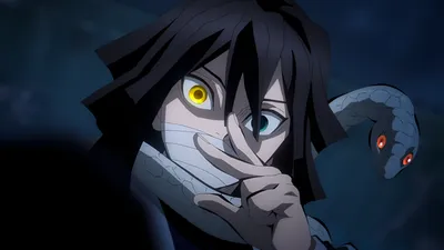 Sleek Obanai Wallpaper Abstract Wallpaper 4K 3840x2160 4k, Ultra, Hd, Desktop, Wallpaper, Featuring, Obanai, Iguro, Anime, Demon, Slayer:, Kimetsu, Black, Ultrawide
