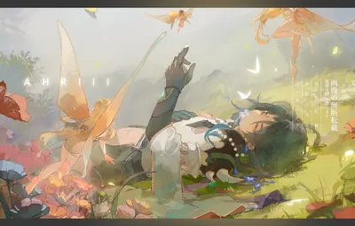 Xiao Genshin Impact Surrounded Games Wallpaper 4K 4961x3151 Hd, Desktop, Wallpaper, Featuring, Xiao, From, (genshin, Impact), Surrounded, Fairies, Serene, Meadow, White, Ultrawide, 4k