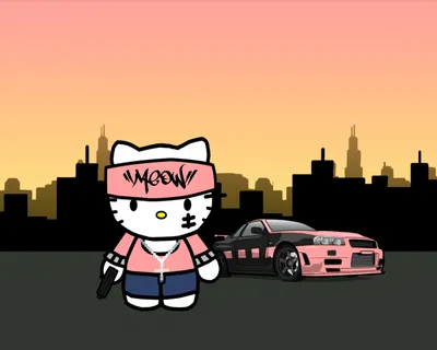 Golden Vibrant Wallpaper World Wallpaper 4K 1440x1152 A, Vibrant, Hd, Desktop, Wallpaper, Featuring, An, Anime-style, Hello, Kitty, Stylish, Outfit, Gray, Pink, Purple, Square