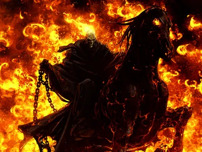 Radiant Dynamic Wallpaper Animals Wallpaper 4K 2560x1920 Dynamic, Hd, Wallpaper, Featuring, Ghost, Rider, Soaring, Dramatically, Fiery, Horse, Amidst, Backdrop, Red, Brown, Landscape, QHD