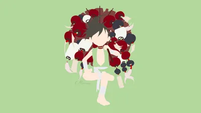 Minimalist Vector Anime Wallpaper 4K, Minimal category