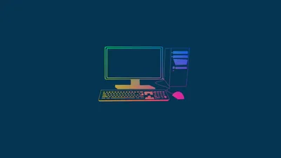 Vibrant Computer Setup Monitor Technology Wallpaper 4K 1920x1080 A, Vibrant, Hd, Desktop, Wallpaper, Featuring, Computer, Setup, Monitor, Keyboard, Mouse, Set, Black, Ultrawide, Full HD