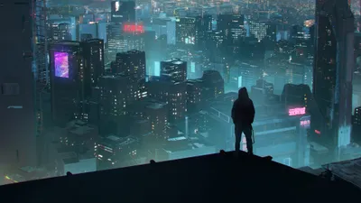 Dreamy Futuristic Wallpaper World Wallpaper 4K 3840x2160 Futuristic, Sci‑fi, Cityscape, At, Night, With, Neon, Lights, Towering, Skyscrapers, Viewed, Rooftop, Gray, Brown, Ultrawide, 4k