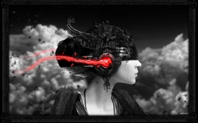 Dark Themed Side Profile Black/Dark Wallpaper 4K 2560x1600 Hd, Wallpaper:, Featuring, A, Dark-themed, Side, Profile, Of, Woman, Wearing, Elaborate, Mechanical, Gray, Ultrawide, QHD