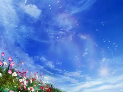 Vibrant Blue Sky Scattered Nature Wallpaper 4K 1600x1200 Hd, Desktop, Wallpaper, Featuring, A, Vibrant, Blue, Sky, Scattered, Clouds, Sunlight, Bubbles, Pink, Landscape