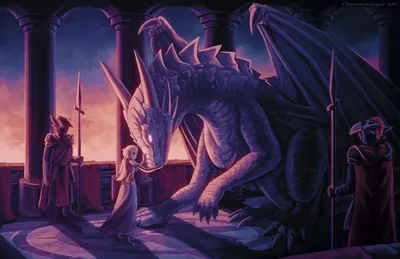 Majestic Dragon Interacts Fantasy Wallpaper 4K 5100x3300 A, Majestic, Dragon, Interacts, With, Cloaked, Figure, Fantasy, Setting, Captured, Stunning, Ultra, Pink, Gray, Ultrawide, 4k