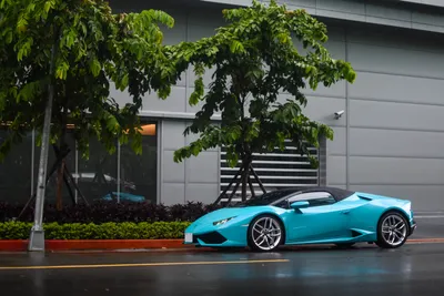 Turquoise Rainy City Street World Wallpaper 4K 5401x3601 Turquoise, Lamborghini, Huracan, Parked, On, A, Rainy, City, Street, Presented, Ultra, Desktop, Gray, Landscape, 4k