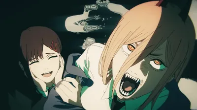 Golden Anime Wallpaper Abstract Wallpaper 4K 3840x2160 Anime, Chainsaw, Man, Wallpaper, Power, Snarling, Fanged, Mouth, Horn, Foreground, White, Ultrawide, 4k