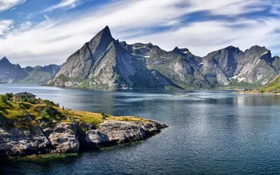 Sleek Breathtaking Wallpaper Nature Wallpaper 4K 1920x1200 A, Breathtaking, Landscape, Featuring, Majestic, Mountains, Rising, Above, Tranquil, Body, Water, Surrounded, White, Ultrawide, Full HD