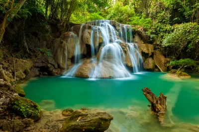 Sleek Waterfall Wallpaper Nature Wallpaper 4K 2048x1363 Waterfall, In, Thailand, Brown, Ultrawide, Full HD