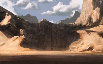 Epic Fantasy City Carved Nature Wallpaper 4K 2880x1800 Epic, Fantasy, City, Carved, Into, Cliff, Faces, At, Desert, Canyon, Dramatic, Sky, Gray, Ultrawide, QHD