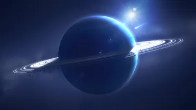 Sci Blue Planet Space Wallpaper 4K 5120x2880 5k, Ultra, Hd, Pc, Desktop, Wallpaper, Sci-fi, Scene, Blue, Planet, Encircled, Luminous, White, Brown, Ultrawide, 4k