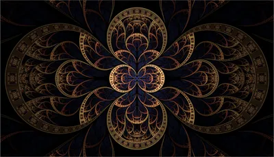 Misty Abstract Wallpaper Abstract Wallpaper 4K 1922x1102 An, Intricate, Abstract, Fractal, Design, Featuring, Swirling, Patterns, Gold, Dark, Hues, Serving, Brown, Ultrawide, Full HD