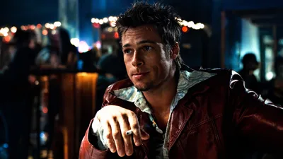 Smirking Man Red Leather Jacket Abstract Wallpaper 4K 3840x2160 Smirking, Man, In, A, Red, Leather, Jacket, Leans, Dim, Bar, Counter, Moody, White, Ultrawide, 4k