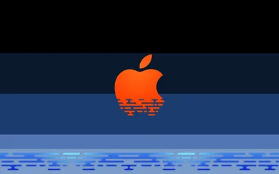 Apple Inc Logo Orange Red Technology Wallpaper 4K 2880x1800 Apple, Inc, Logo, In, Orange-red, With, A, Pixelated, Lower, Edge, Over, Gray, Ultrawide, QHD
