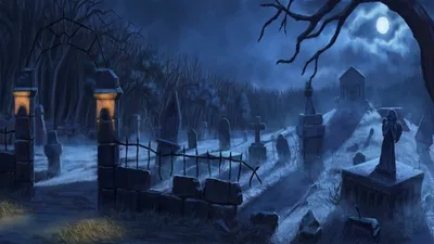 Dark Graveyard Moonlight Tombstones Space Wallpaper 4K 1920x1080 Hd, Pc, Desktop, Wallpaper, Of, A, Dark, Graveyard, Under, Moonlight, Featuring, Tombstones, Brown, Ultrawide, Full HD