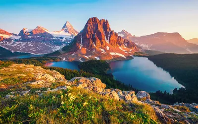Dreamy Columbia Wallpaper Nature Wallpaper 4K 1920x1200 Columbia, Lake, Canada, Vivid, Hd, Pc, Desktop, Rugged, Mountain, Peaks, Alpine, White, Ultrawide, Full HD